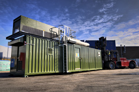 natural gas generator in a 40 foot shipping container