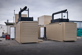 two 1400kva cummins generators in containers