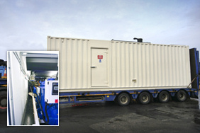 Containerised generator supplied to Sainsburys for standby power application