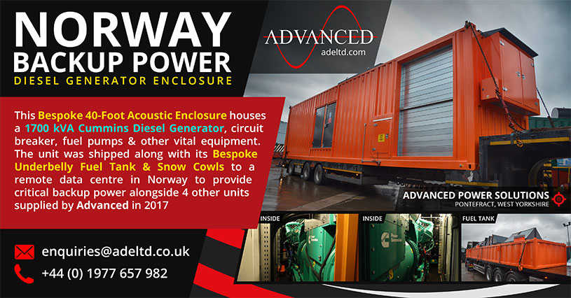 Norway Backup Power 1700 kVA Cummins Diesel Generator Delivery