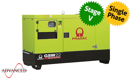 14 kVA Yanmar Single Phase Stage V Silent Diesel Generator - Pramac GSW22Y