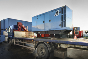 200 kVA, blue silenced generator