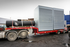 exhaust and attenuators on lorry