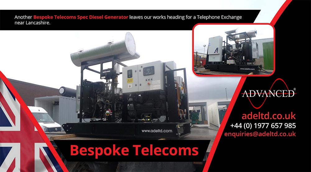 Bespoke Built Telecoms Diesel Generator Delivery