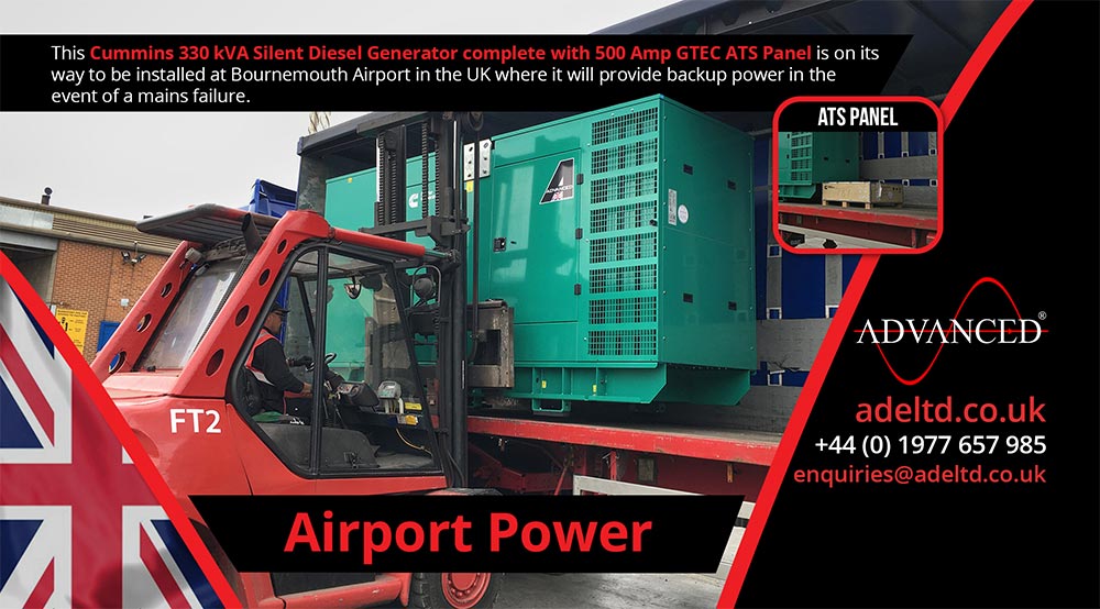 330 kVA Generator for Airport Backup